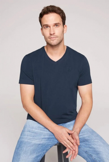 T-shirt basic scollo a V...