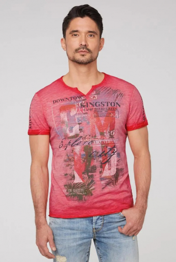 T-shirt in look vintage con...