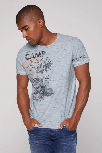 T-shirt colorata screziata...