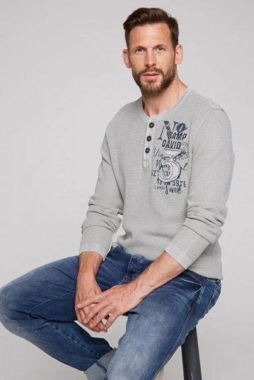 Maglia Henley con finitura...