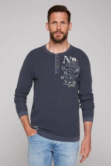 Maglia Henley con finitura...